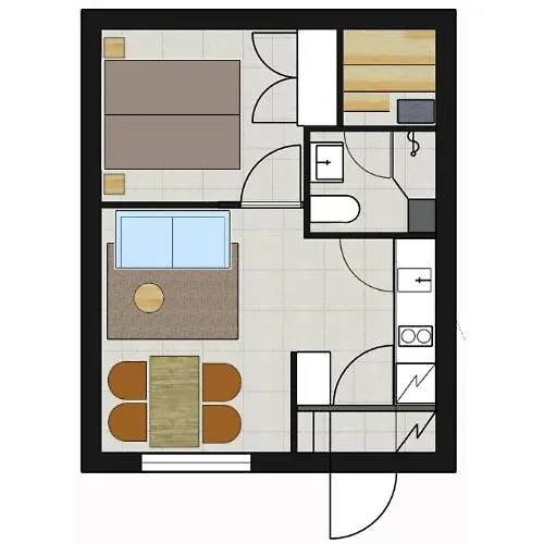 公寓 Bliss - Cosy 1 Bedroom